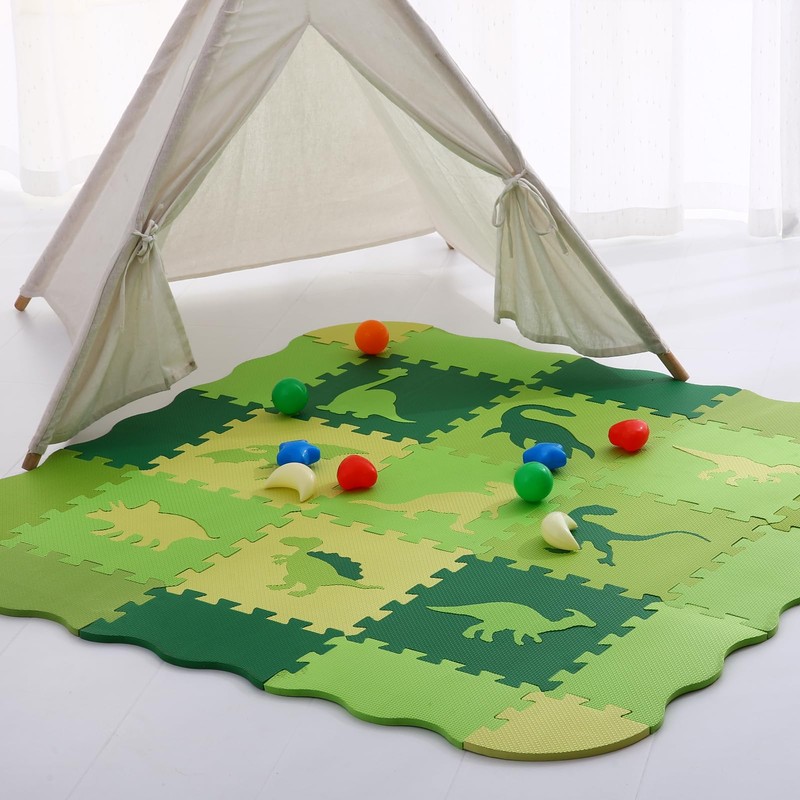 Tamiplay Foam Play Mat for Kids，25Pcs Square Interlocking Puzzle Floor