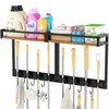 FLOUREE Broom Holder Wall Mount with Shelf, 15.7" Wx6.7 Dx15.7