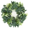 Home Hanging Artificial Plants Wreath Green Leaf Wreath Decoration for