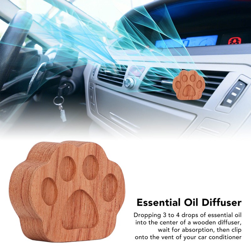 8pcs Essential Oil Car Diffuser Cat Paw Shape Simple Compact
