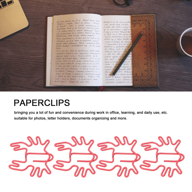 100Pcs Kids Paper Clips Crab Style Metal Exquisite Color Wide