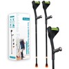 Antdvao Forearm Crutches Pair, Folding Forearm Crutches Lightweight Adjustable，with Rubber