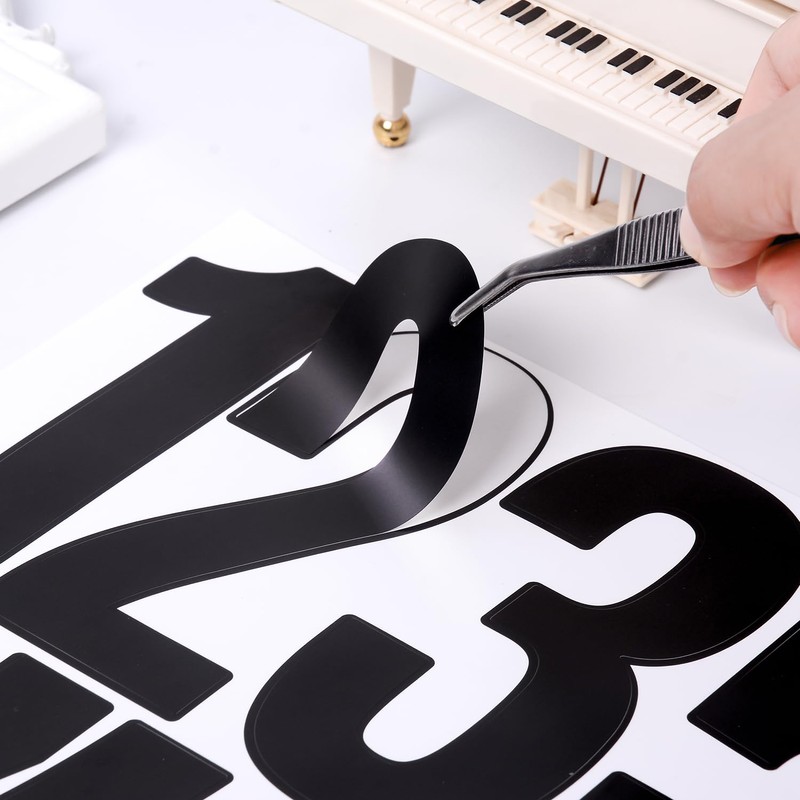 Number Stickers Large Waterproof Sticker Number Sticker Large Black White