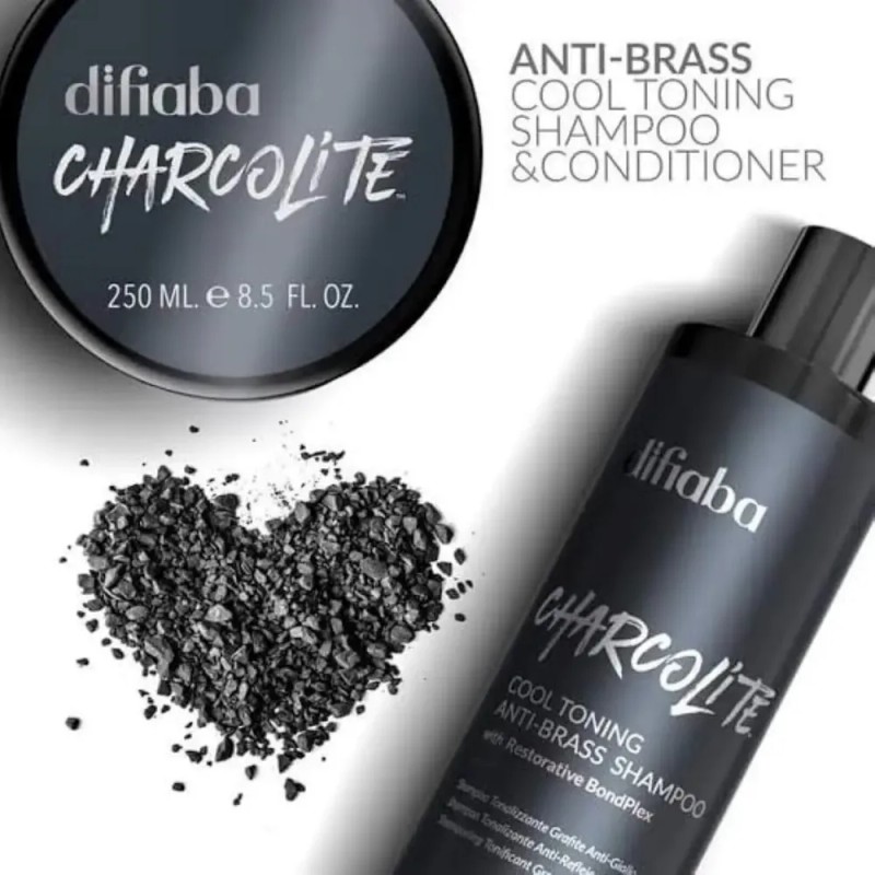 Difiaba Charcolite Shampoo Cool Toning Anti-brass 250ml