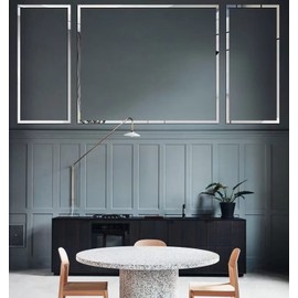 15 Pcs Mirror Wall Stickers, Self-Adhesive Acrylic Mirror Tiles, Removable Decals Stickers for Wall Frames/Wallpaper Border/Waist Lines