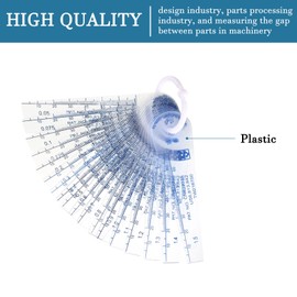 QUARKZMAN 1 Piece 0.05-1.5 mm Thick Feeler Gauge Gap Filler Plastic 18 in 1 for Design Industry and Parts Processing Industry