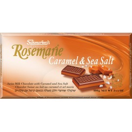 Schmerling's Swiss Chocolate Caramel & Sea Salt - Milk Chocolate Candy Bars Made in Switzerland | Kosher For Passover OU | Parve | Gluten and GMO Free | 3.5oz Each Pack of 5
