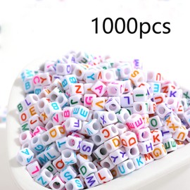 DAHI Letter Beads, Acrylic Beads, Number Beads, Craft Beads