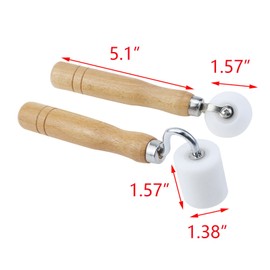 T Tulead Rubber Seam Roller Wallpaper Smoothing Roller Roller Tool 2PCS (External Corner Seam Roller+Flat Wheel Seam Roller)
