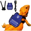 Bearded Dragon Harness Leash Soft Leather Harness with Backpack Velcro