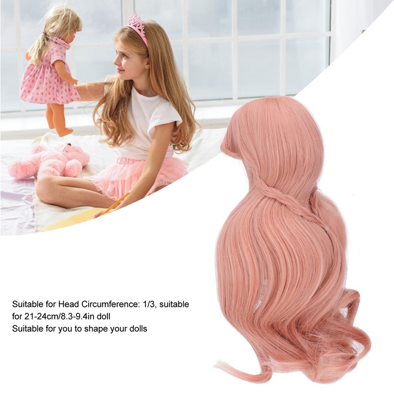 ES053 Doll Long Wig Soft Curly 8 to 9inch Doll