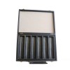 Black Vinyl Faux Leather Poker Chip Case 300 Chip Capacity