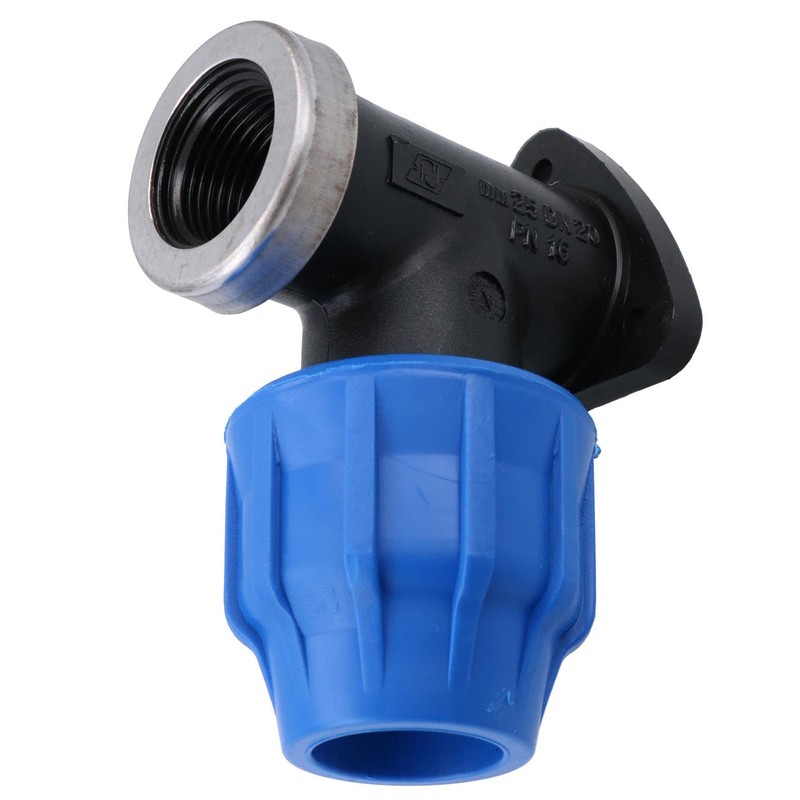 25mm x 3/4" MDPE Wall Elbow Outside Tap Fitting Threaded