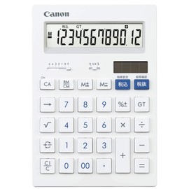 Canon HS-1201T 12-column Large Desk Calculator, Antibacterial, Flat Design