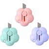 3 Pcs Flower Desks Letter Openers, Daisy Shaped Box Cutter,