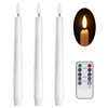 Stmarry White Flameless Taper Candles with Remote and Timer -