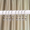 OOTSR Pack of 30 Curtain Rings with Clips, Metal Curtain