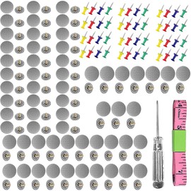 Voarge 60 Pairs Car Roof Repair Screws, Universal Repair Rivets Button with Screw, with 60 Coloured Pins, 1 Screwdriver, 1 Tape Measure for All Cars
