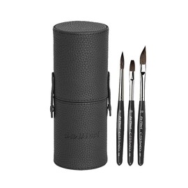 da Vinci, CASANEO, XS Brush Box, Wide Brushes, Synthetic Fibres, Artist Brushes, Watercolour Painting, Liquid Acrylic Paints, Made in Germany, Set, Size 0