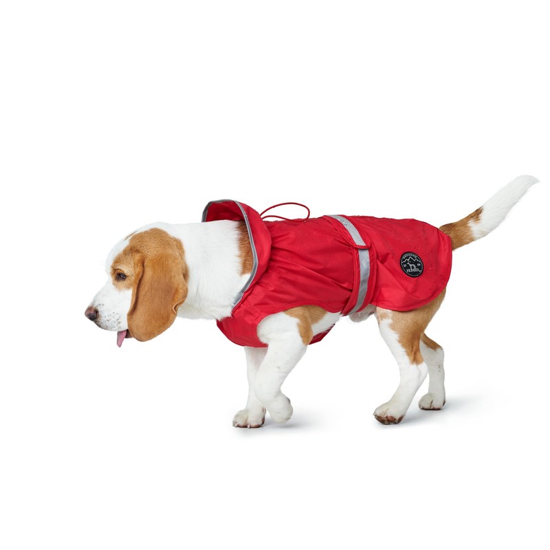 Hunter Uppsala Rain Dog Raincoat with Reflective Stripes, 30, Red