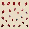 Christmas Press on Nails Medium Almond Fake Nails with Red