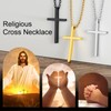 Gold Cross Chain Large Cross Necklace Mens Necklace Large Cross
