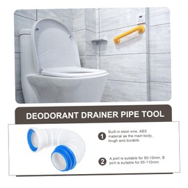 Rear Discharge Toilet Toilet Drain Metal Hose Washer Machine Hose Expandable Toilet Drainage Toilet Waste Tube Universal Toilet Connector Toilet Accessory M