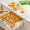 Pipishell Bamboo Expandable Drawer Organizer for Utensils Holder, Adjustable Cutlery
