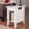 Pemberly Row Charger Chair Side Table in White