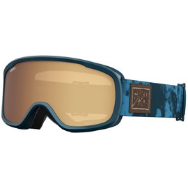 Giro Moxie Ski Goggles - Snowboard Goggles for Women & Youth - Ano Harbor Blue Cloud Dust Strap with Amber Gold/Yellow Lenses