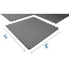 BalanceFrom Puzzle Exercise Mat with EVA Foam Interlocking Tiles (Gray)