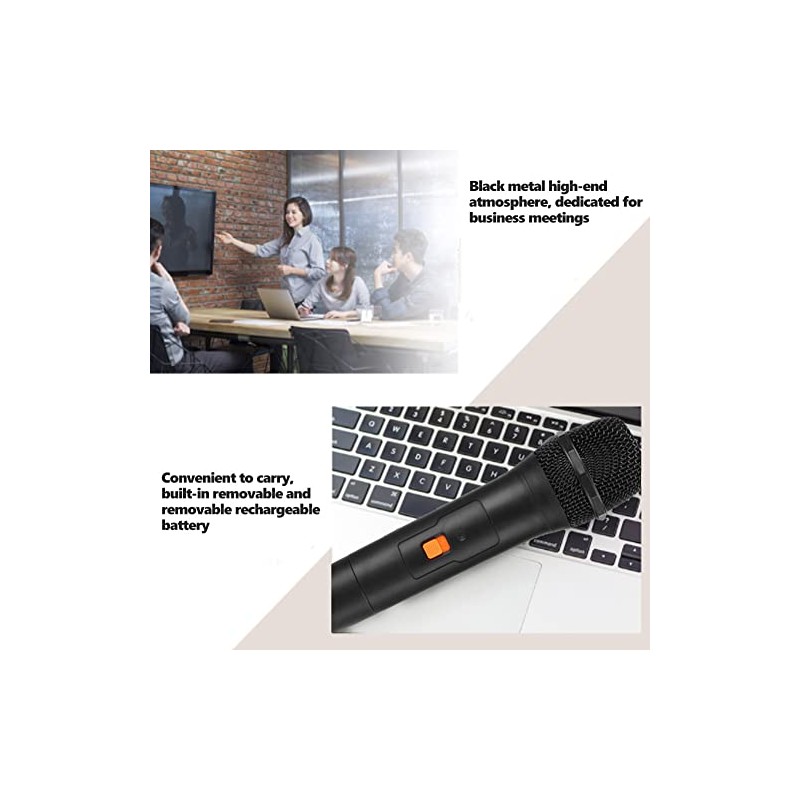 fasient1 V16U Universal Wireless Microphone, 2 in 1 USB VHF