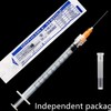 100Pack 1ml 1cc Disposable Plastic Syringes with 25Ga, Individually Sterile