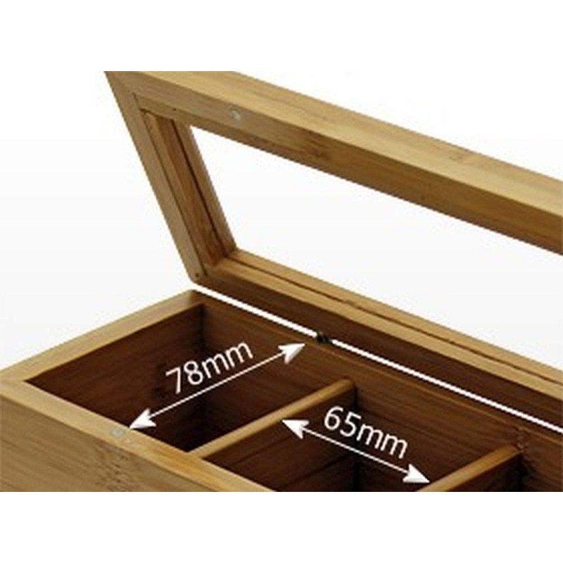 Woodquail Tea Box Caddy Storage Organiser Tidy, Made of Natural