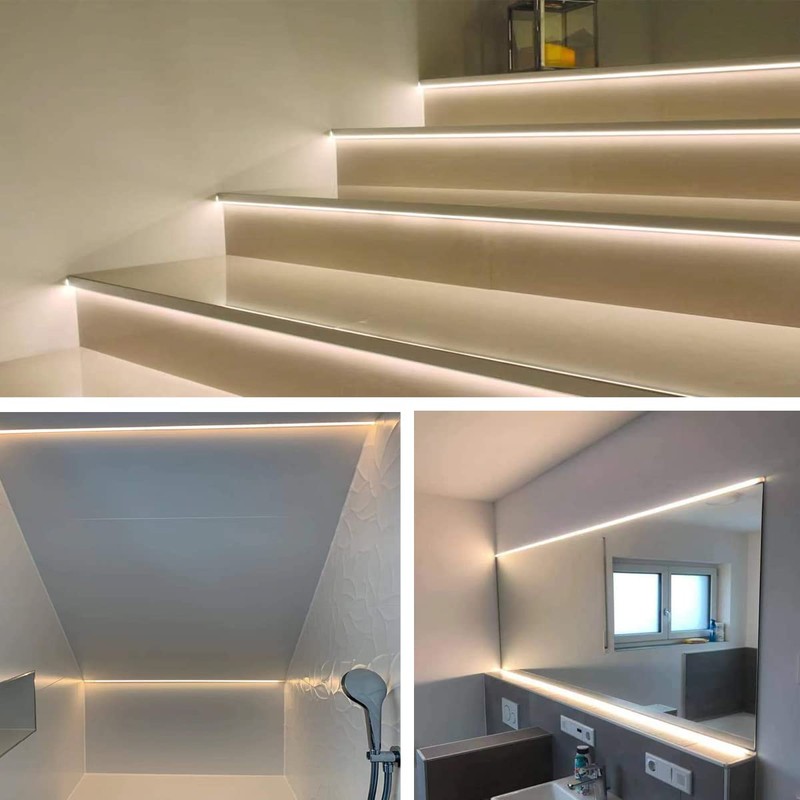 Besseto Plaster-in LED Channel 6 Pack 3.3FT/1 Meter Trim Edge