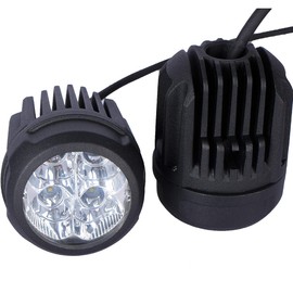 HOUSE TUNING LED Spot Light Kit - 2 Pack, 3 inch Round LED Accessory Lights with Wiring Harness,LED Fog Light for Utv ATV Motorcycle Trucks Off Road (White Beam)