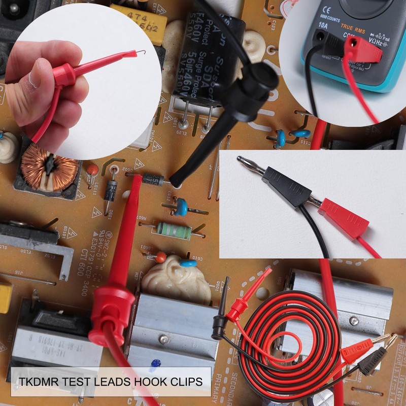 TKDMR 19Pcs Electrical Multimeter Test Leads Set with Alligator Clips