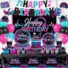 208PCS wellspar Karaoke Music Party Decorations Tableware Set, 25 Guests