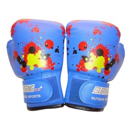 Anwangda 1pair Kids Boxing Gloves, for Children 2-11 Youth Boys Girls Toddler PU Cartoon Sparring Training Boxing Gloves for Kickboxing, Punch Bag, Focus Pads(Blue)