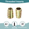 uxcell 20Pcs Hex Threaded Inserts, M8-1.25x20 Zinc Alloy Hex-Flush Thread