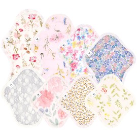 Outlet Products | Cloth Napkins and Cloth Liners, 8 Piece Set | 4 Cloth Panty Liners + 4 Sanitary Napkins | Super Sleep & Heavy Nights, Urine Care, Nursing Care