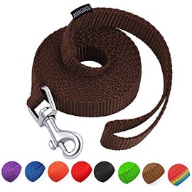 AMAGOOD 6 FT Dog Leash 3/8" 5/8" 3/4" 1" Dog Lead Great for Small and Medium Dog,Strong and Durable Traditional Style Leash (Brown,5/8" x 6 Feet)