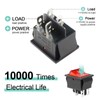 QTEATAK 2Pcs AC 20A/125V 15A/250V DPST 4 Pins 2 Position