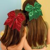 JOYRUBY Glitter Cheer Bow Hair Clip, 7 Inch Sequin Large