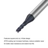 sourcing map Square Nose End Mill, 2mm Tip Dia Solid
