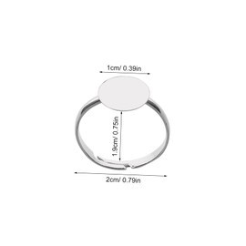 TEHAUX 20pcs Essential DIY Jewelry Making Supplies Ring Blanks Adjustable Ring Drag Base for Resin and Stones