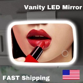 Unbranded Car Sun Visor Mirror Clip on Vanity Mirror Makeup Sun Shading LED Mirror 21Led