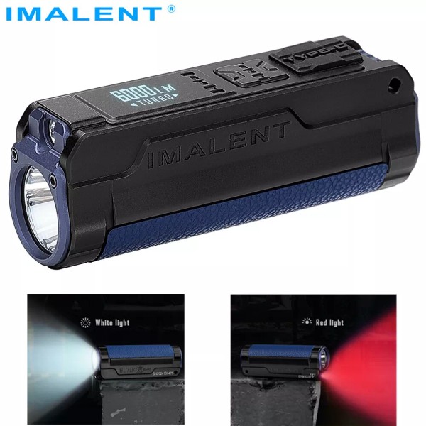 IMALENT BL70 Rechargeable Flashlight 6000 Lumens with White and Red
