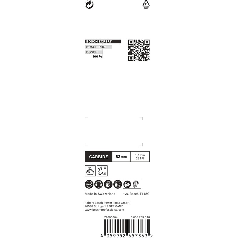 Bosch 2 x Expert 'Stainless Steel' T 118 AHM Jigsaw