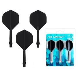 FOX SMILING Dart Shafts 3 Pieces Dart Flights and Shafts in a 2BA Thread 1 Piece Dart Accessories Flight Set (Black)